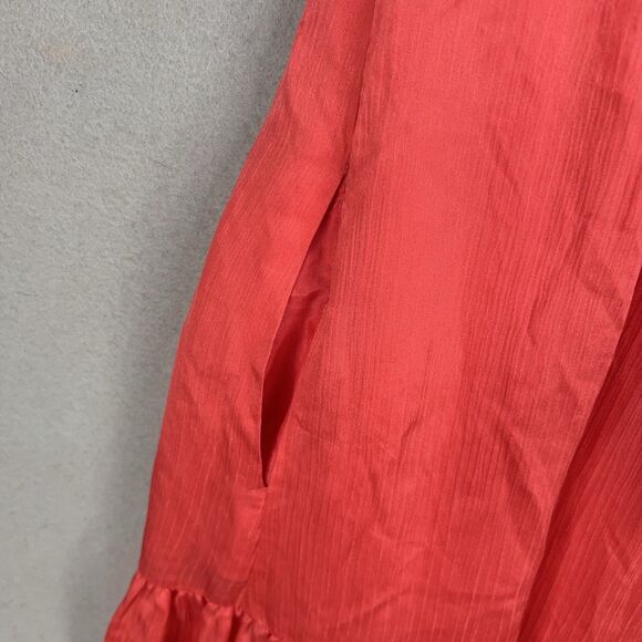 Lilly Pulitzer Dress Womens Size 6 Red Ruffle Feminine Romantic Resort Pockets - Picture 14 of 16